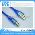 transparent blue 1.5m USB 2.0 AM-BM Printer Cable